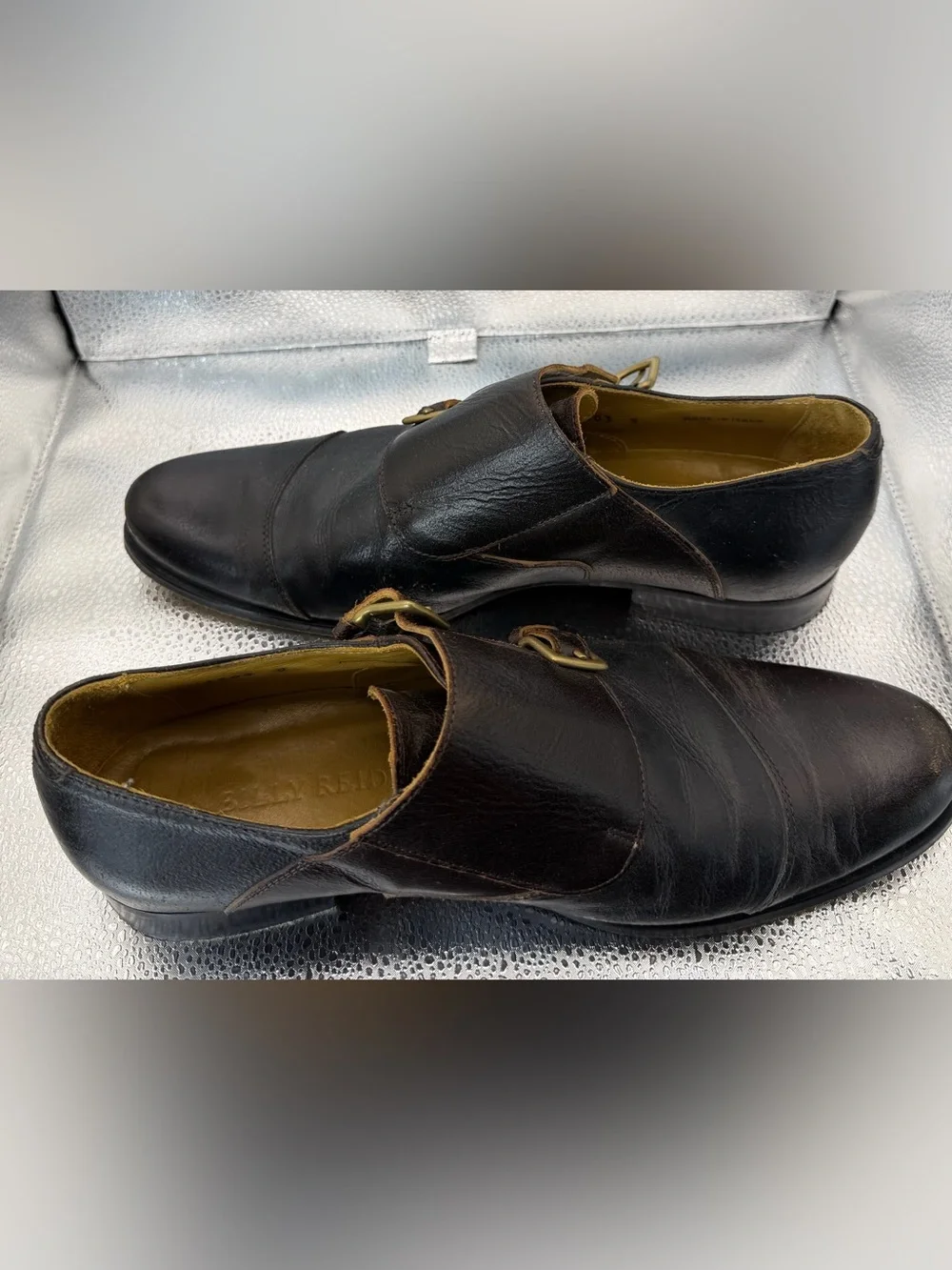 Billy Reid Double Monk Strap Shoes- Handmade In Italy- size 9